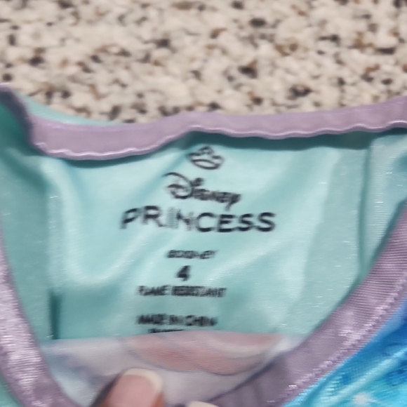 Toddler Girls Disney Princess Nightgown Arial Aqua and Lavender Dress - Picture 5 of 6